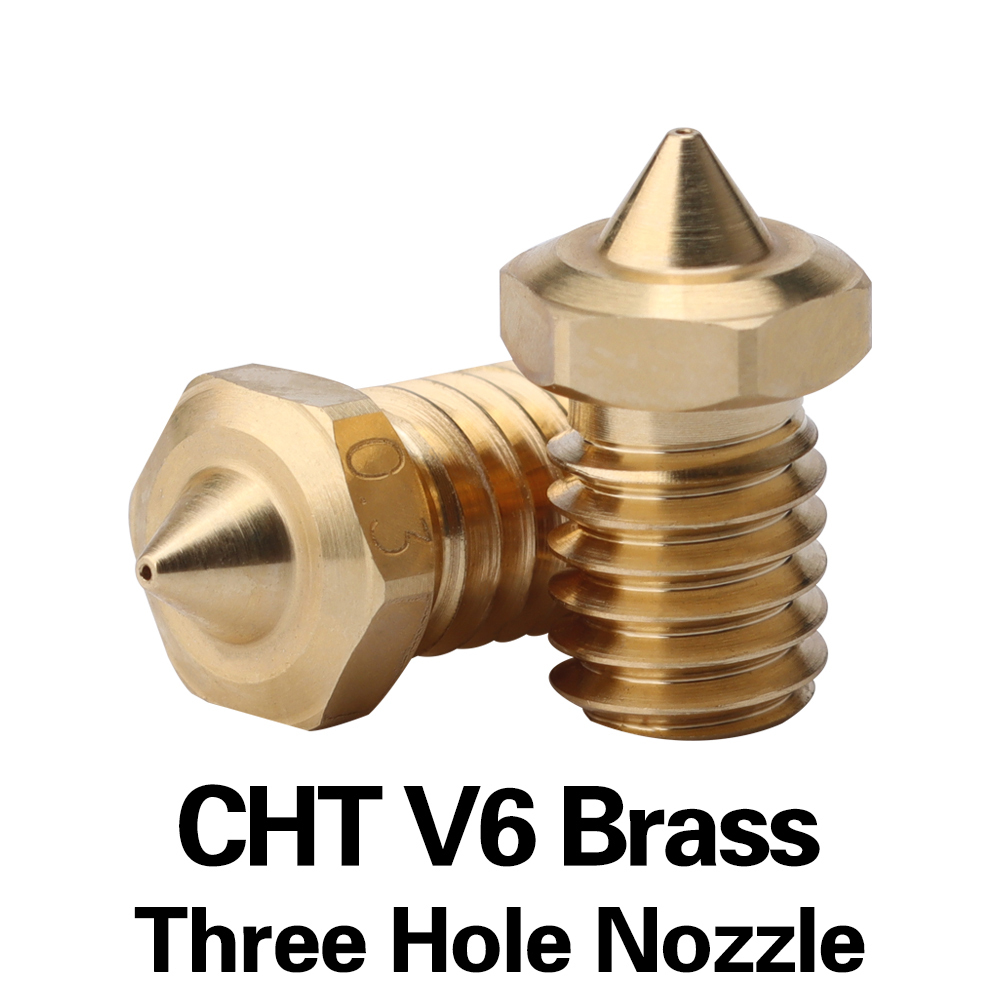CHT V6 Brass Three Hole Nozzle