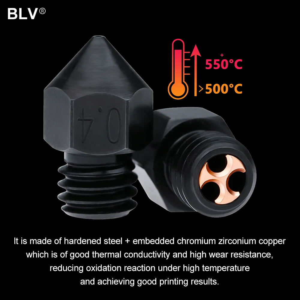 CHT MK8 Hardened Steel Three Hole Nozzle