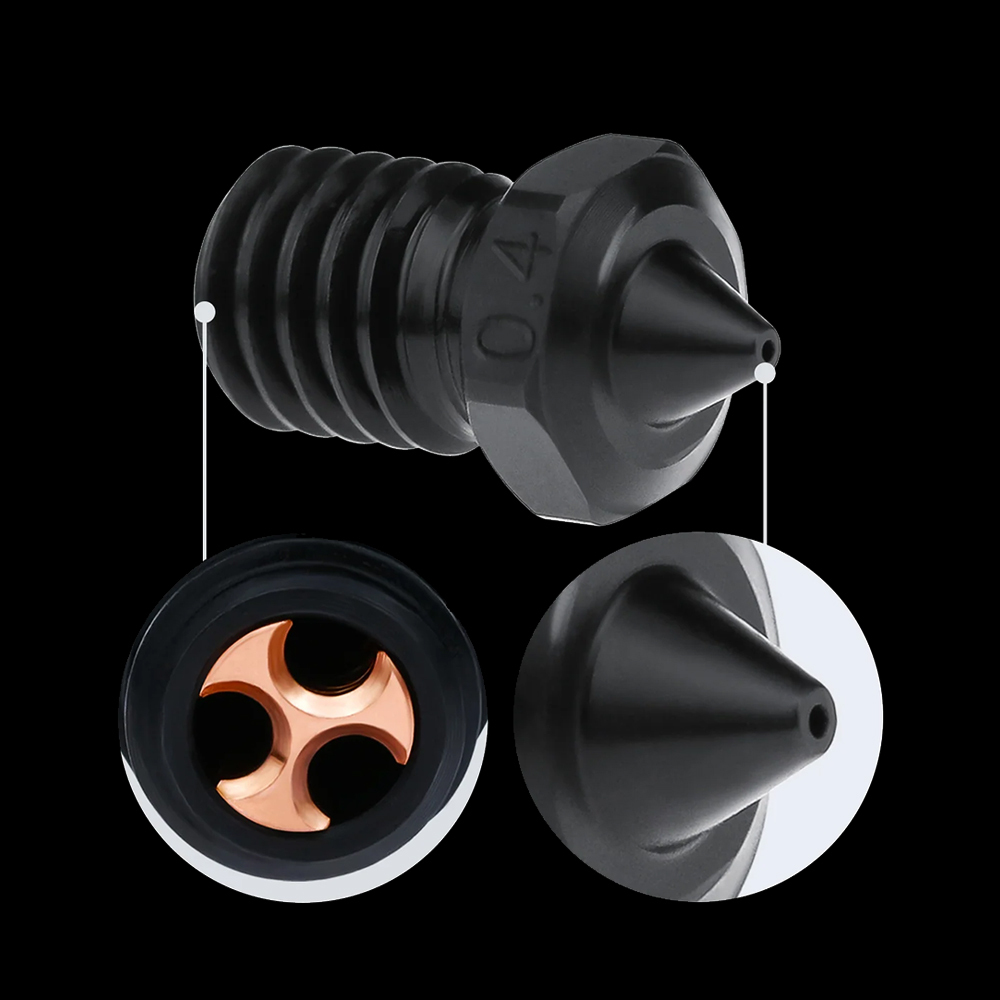 V6 Hardened Steel Three Hole Nozzle