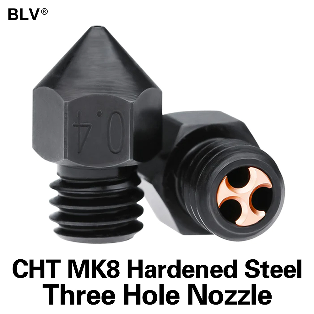 CHT MK8 Hardened Steel Three Hole Nozzle