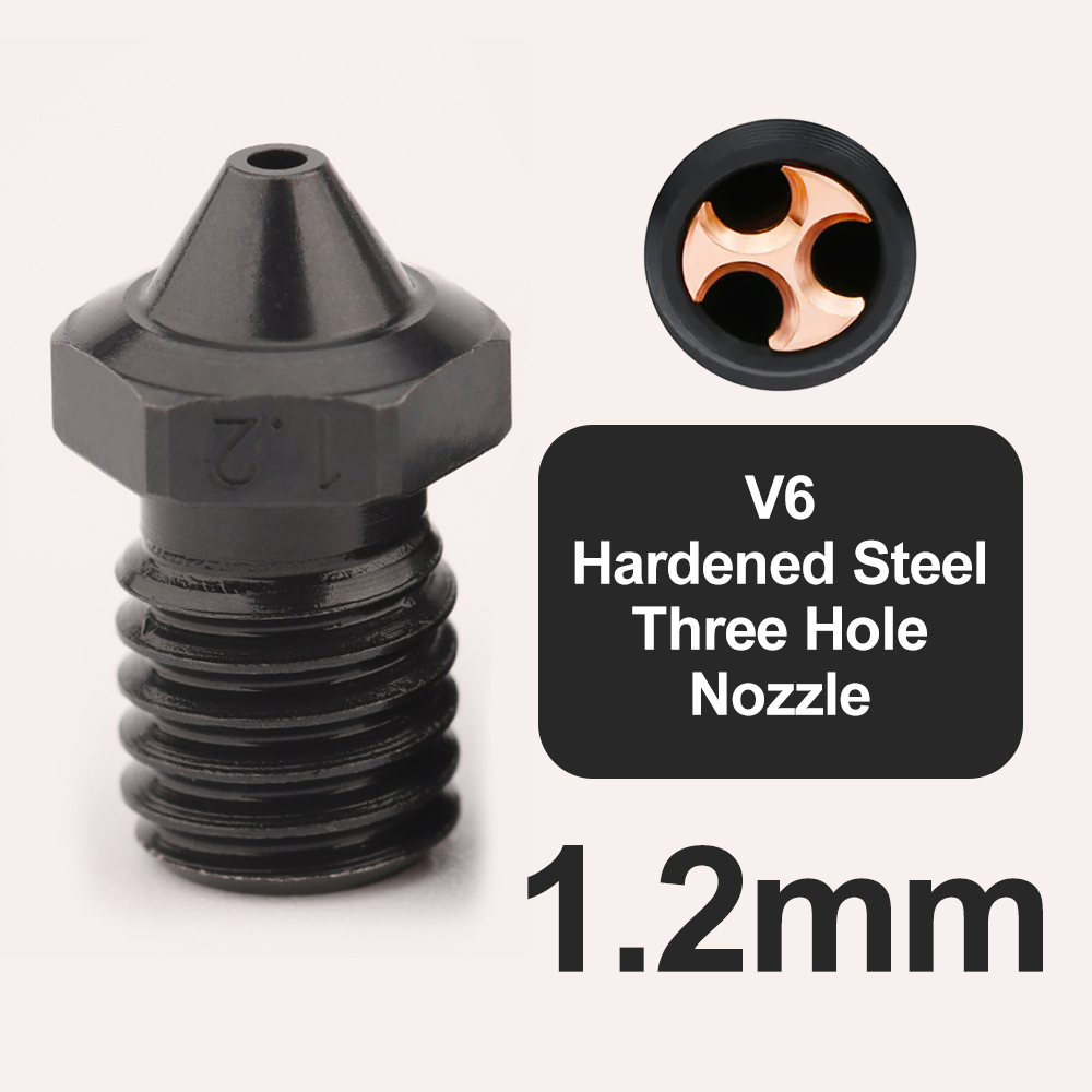 V6 Hardened Steel Three Hole Nozzle