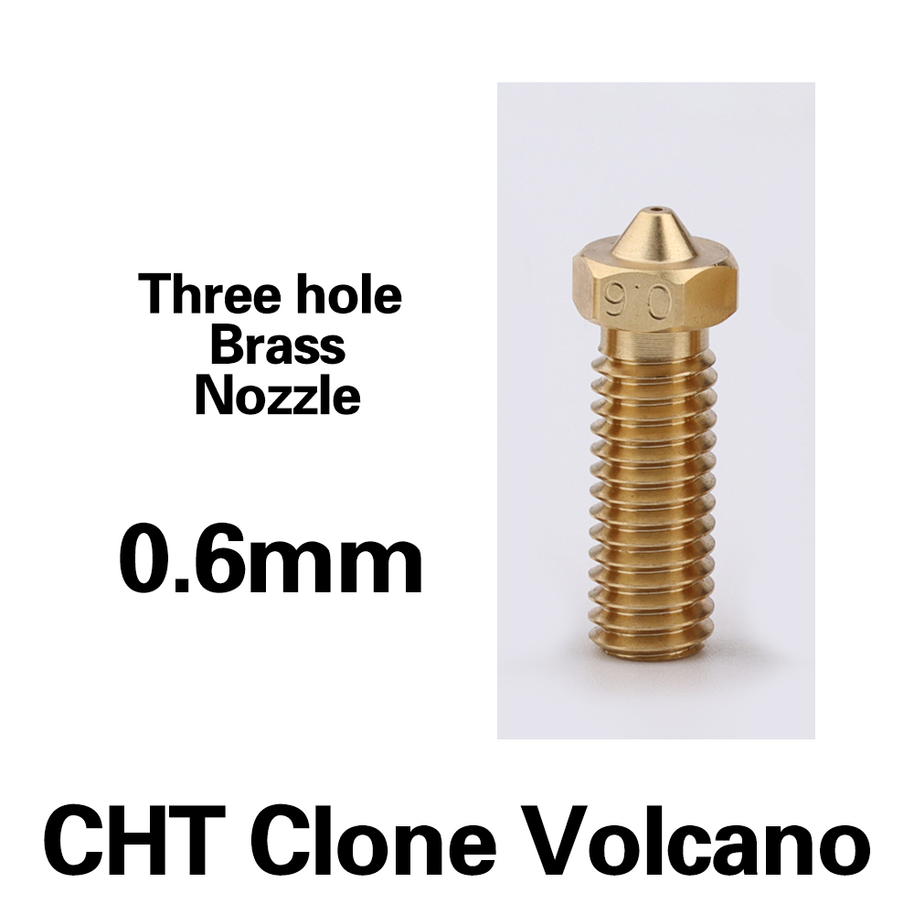 CHT Volcano Brass Three Hole Nozzle