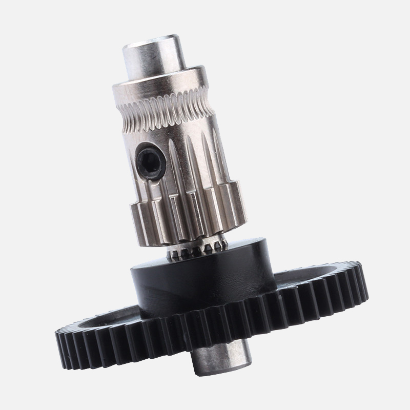 DDB Extruder Shaft Assembly Gear Single Hardened Steel Nickel Plating