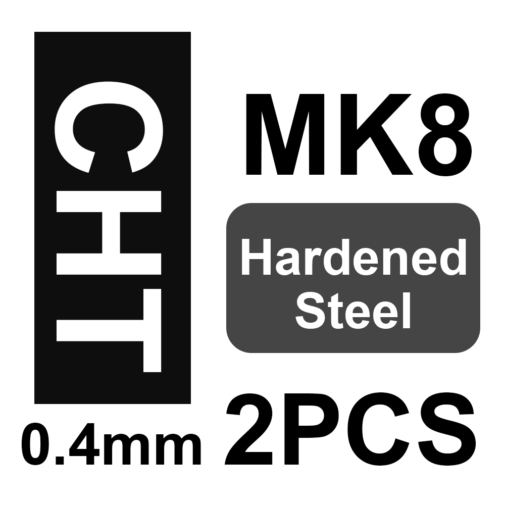 Low price inventory clearance / CHT V6 / Volcano / MK8 Brass Three holes Nozzle /Hardened Steel / Copper Plated