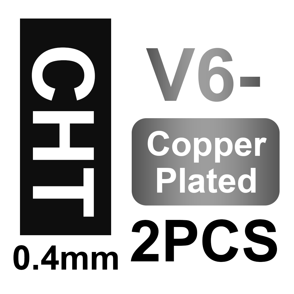 Low price inventory clearance / CHT V6 / Volcano / MK8 Brass Three holes Nozzle /Hardened Steel / Copper Plated
