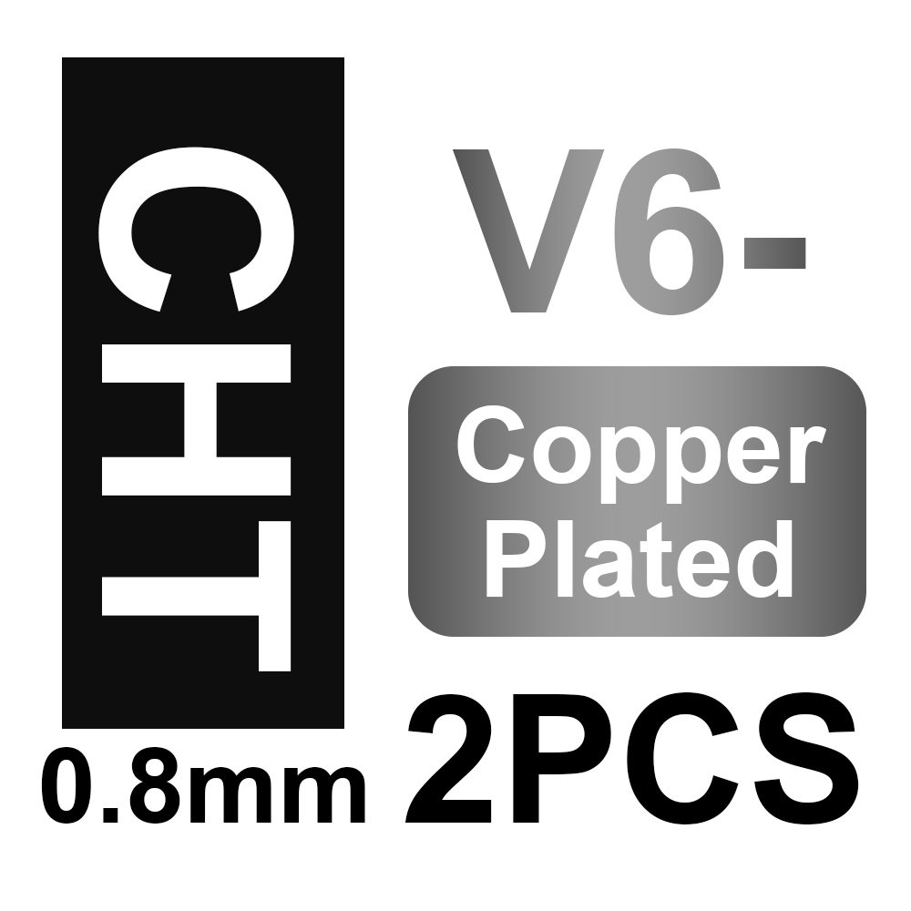 Low price inventory clearance / CHT V6 / Volcano / MK8 Brass Three holes Nozzle /Hardened Steel / Copper Plated