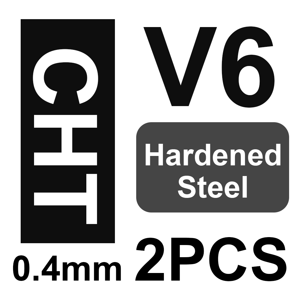 Low price inventory clearance / CHT V6 / Volcano / MK8 Brass Three holes Nozzle /Hardened Steel / Copper Plated