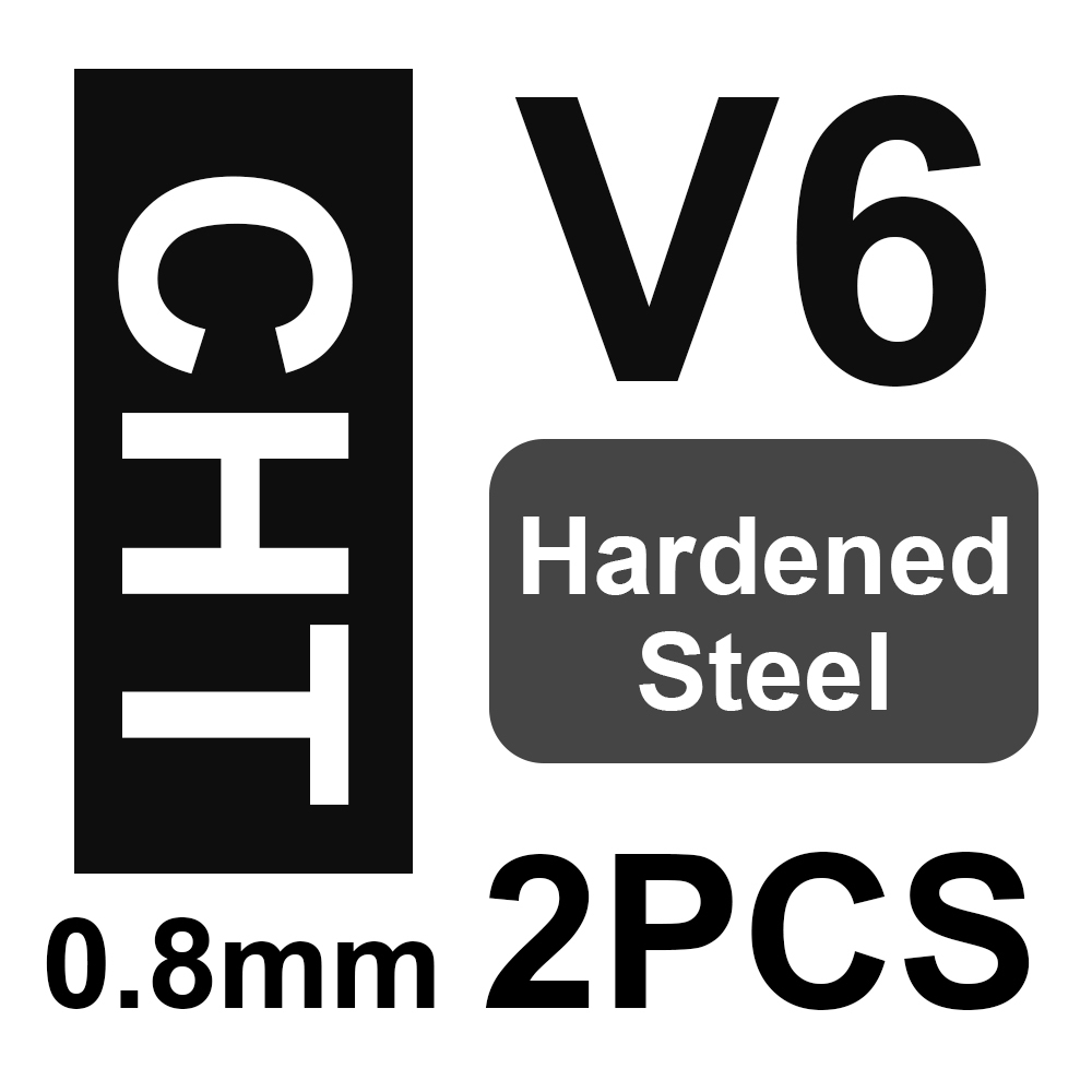 Low price inventory clearance / CHT V6 / Volcano / MK8 Brass Three holes Nozzle /Hardened Steel / Copper Plated