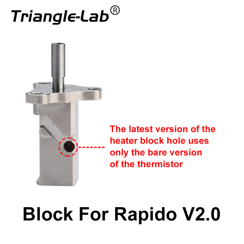 Rapido V2.0 Heater cartridges thermistor Heatblock