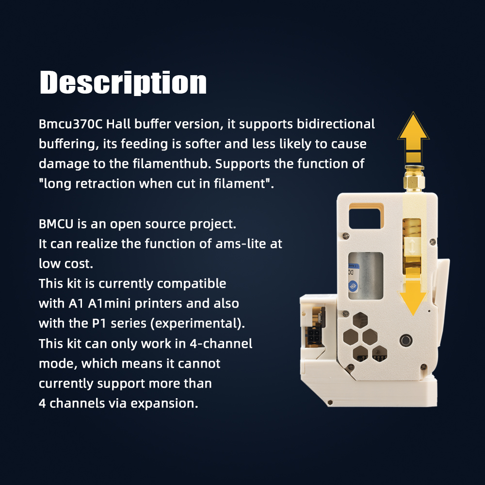 BMCU 370C DIY AMS lite互換 A1/A1mini BMCU Final Edition ams / AMS lite / BMCU 370C / BMCU bambu