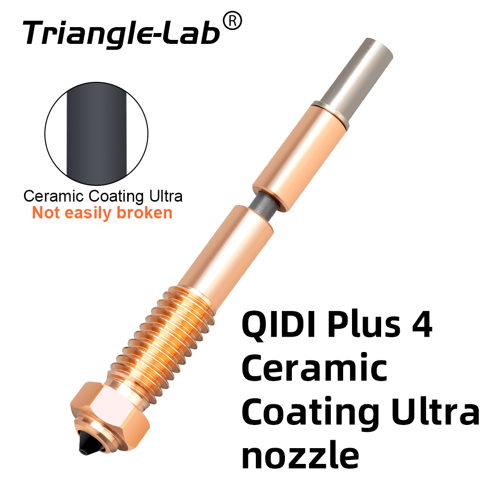 trianglelab QIDI Plus4 Bimetal Wear-resistant Ceramic Coating Uitra unbreakable nozzle for quick removal and easy replacement