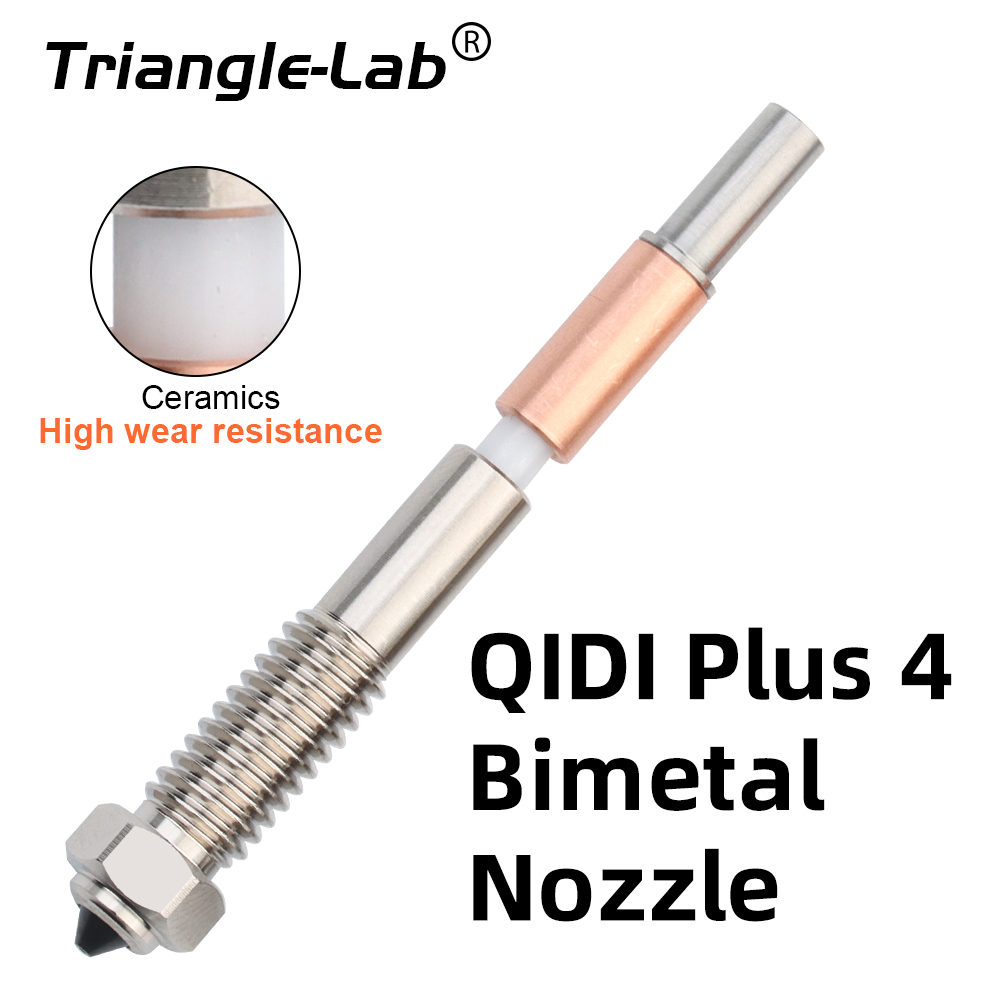 trianglelab QIDI Plus4 Bimetal Wear-resistant Ceramic Coating Uitra unbreakable nozzle for quick removal and easy replacement