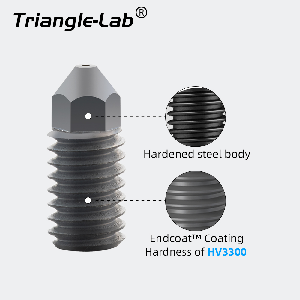 Trianglelab Conch Hotend Endcoat Nozzle Hardened steel nozzle