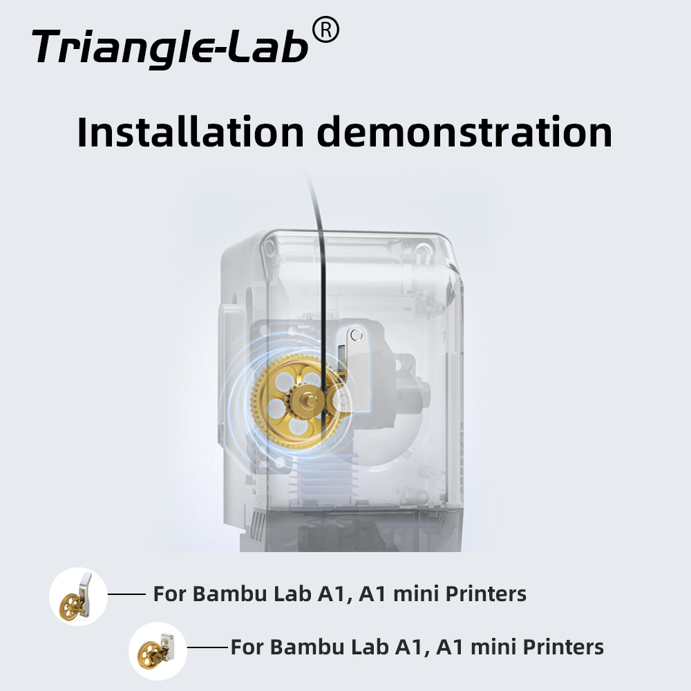 Extruder Gear For Bambu Lab P1P P1S X1C A1 A1 MINI Gear