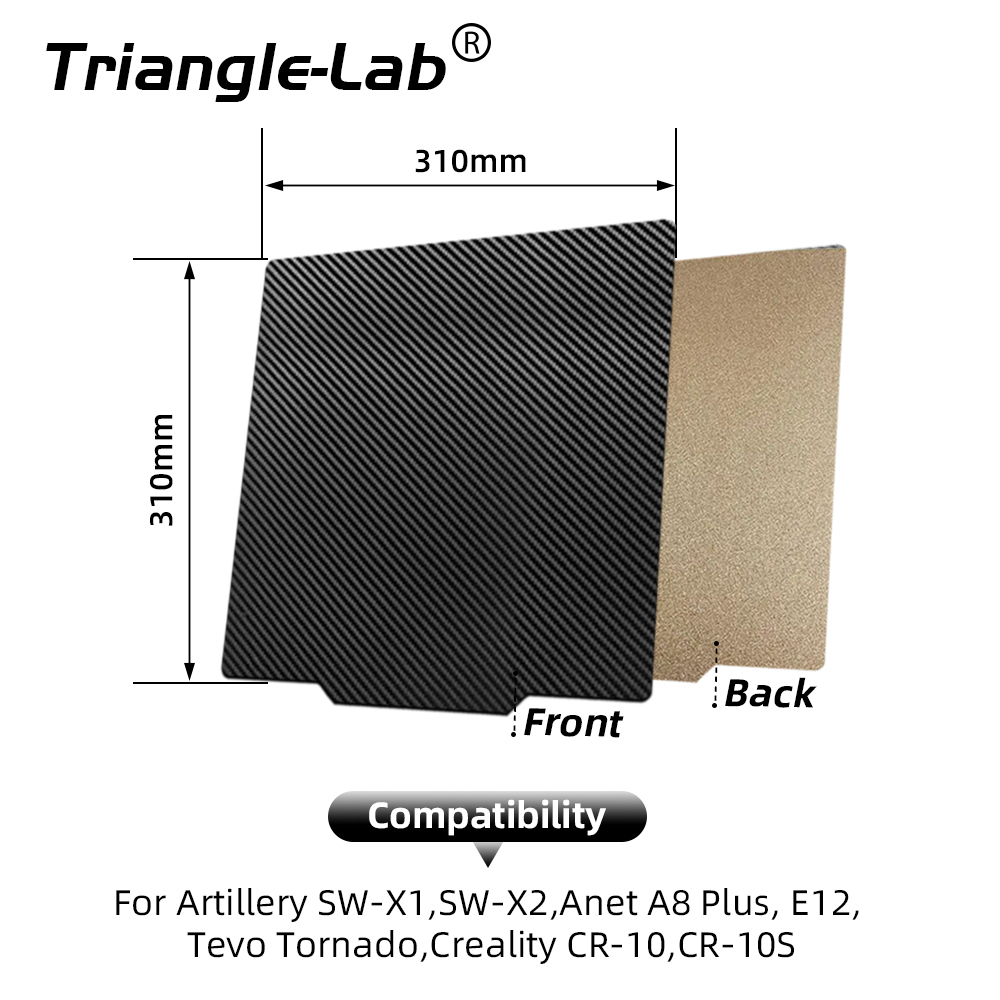 310x310mm 256x256mm 25x235mm PEI PET PEY Build Plate double-sided textured board