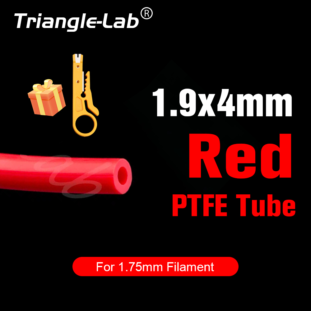 1.9x4mm ID1.9mm OD4mm PTFE Tube Teflonto For 1.75mm filament