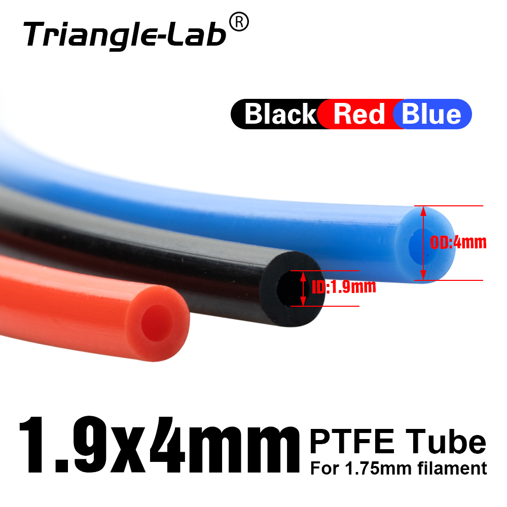 1.9x4mm ID1.9mm OD4mm PTFE Tube Teflonto For 1.75mm filament