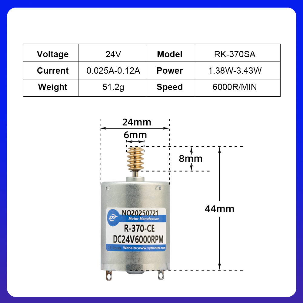 New 370 motor BMCU R-370-CE Motor DC 24V 6000RPM For AMS BMCU