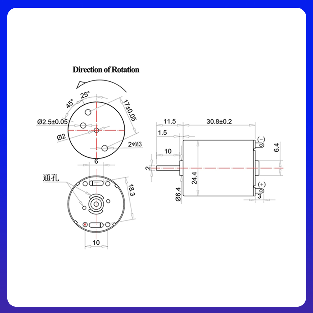 New 370 motor BMCU R-370-CE Motor DC 24V 6000RPM For AMS BMCU