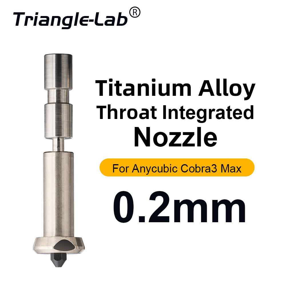 One-piece Nozzles For Anycubic Cobra3 Max Titanium Alloy Throat Integrated Nozzle
