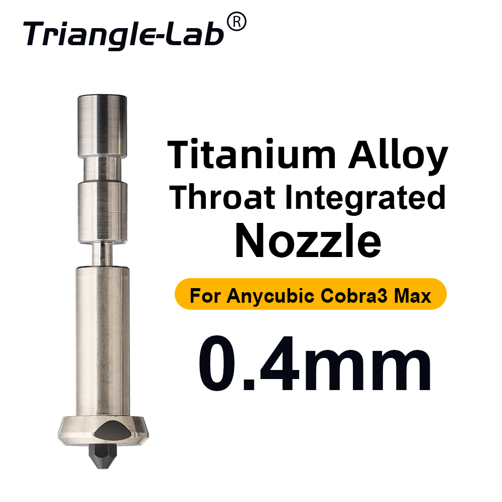 One-piece Nozzles For Anycubic Cobra3 Max Titanium Alloy Throat Integrated Nozzle