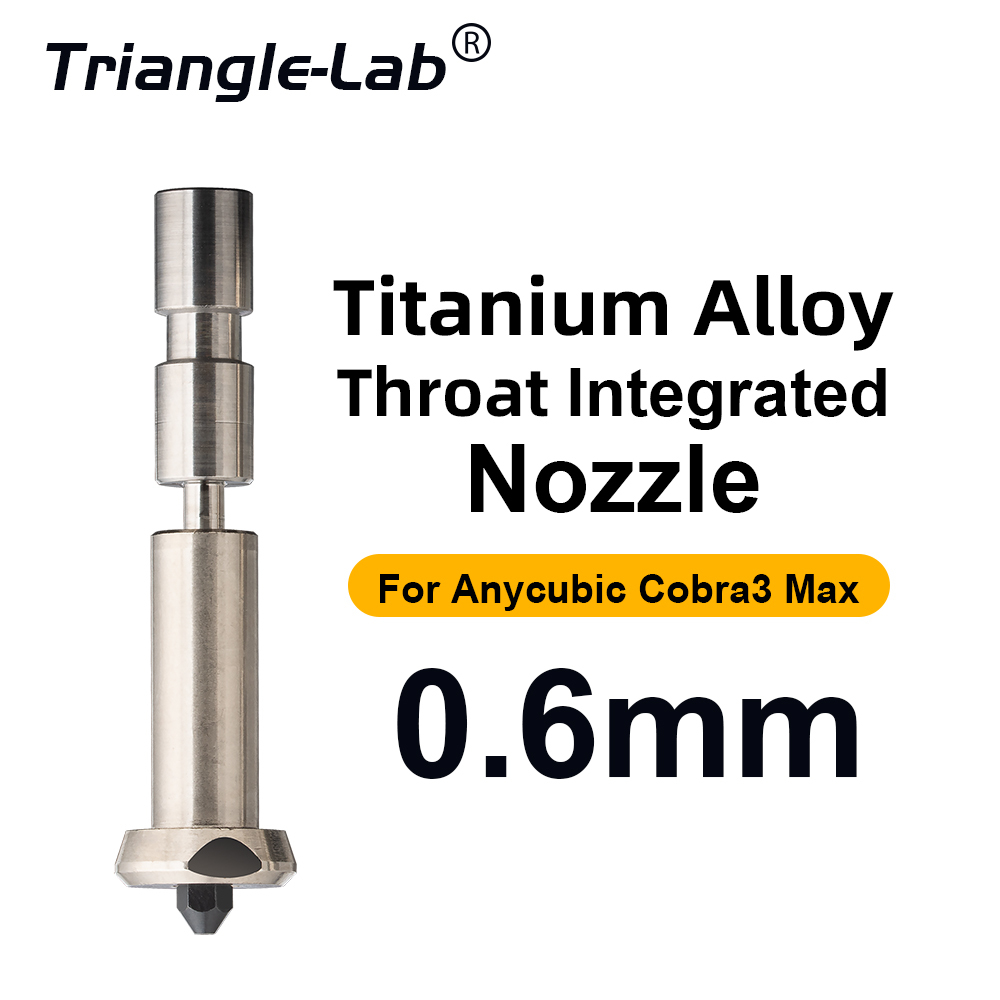 One-piece Nozzles For Anycubic Cobra3 Max Titanium Alloy Throat Integrated Nozzle