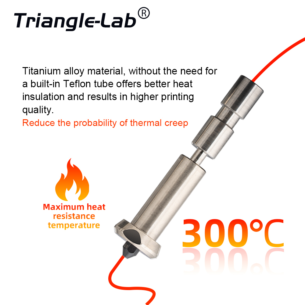 One-piece Nozzles For Anycubic Cobra3 Max Titanium Alloy Throat Integrated Nozzle