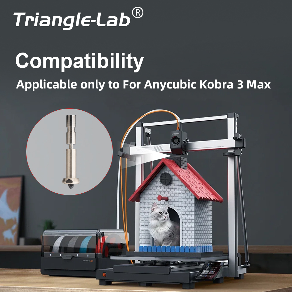 One-piece Nozzles For Anycubic Cobra3 Max Titanium Alloy Throat Integrated Nozzle