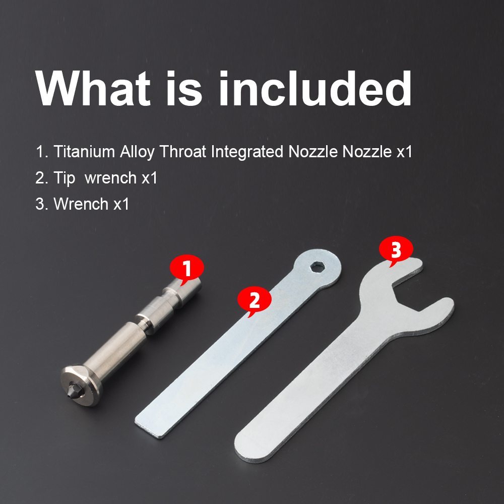 One-piece Nozzles For Anycubic Cobra3 Max Titanium Alloy Throat Integrated Nozzle