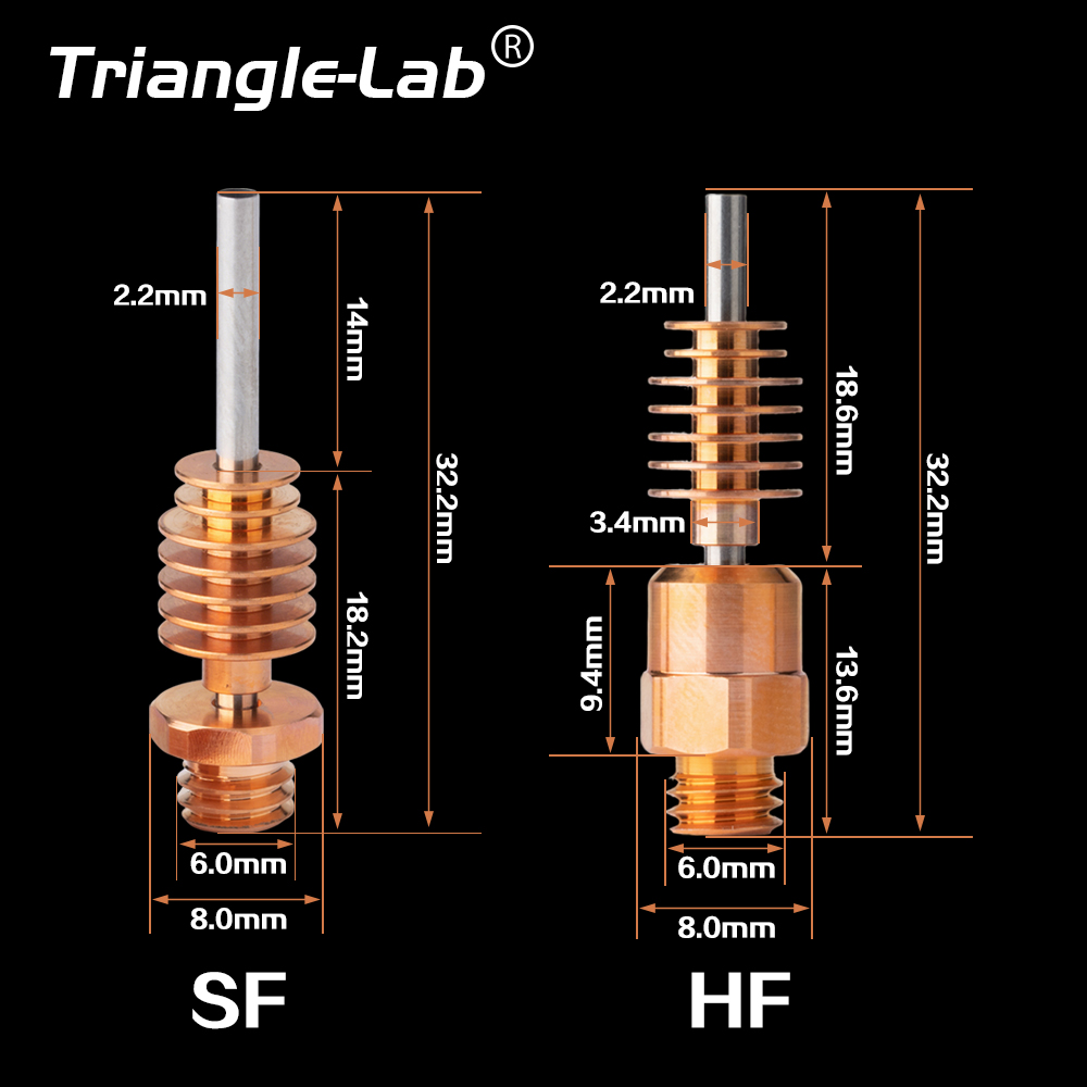 SF & HF Heatbreak / Heating block For Spider Hotend