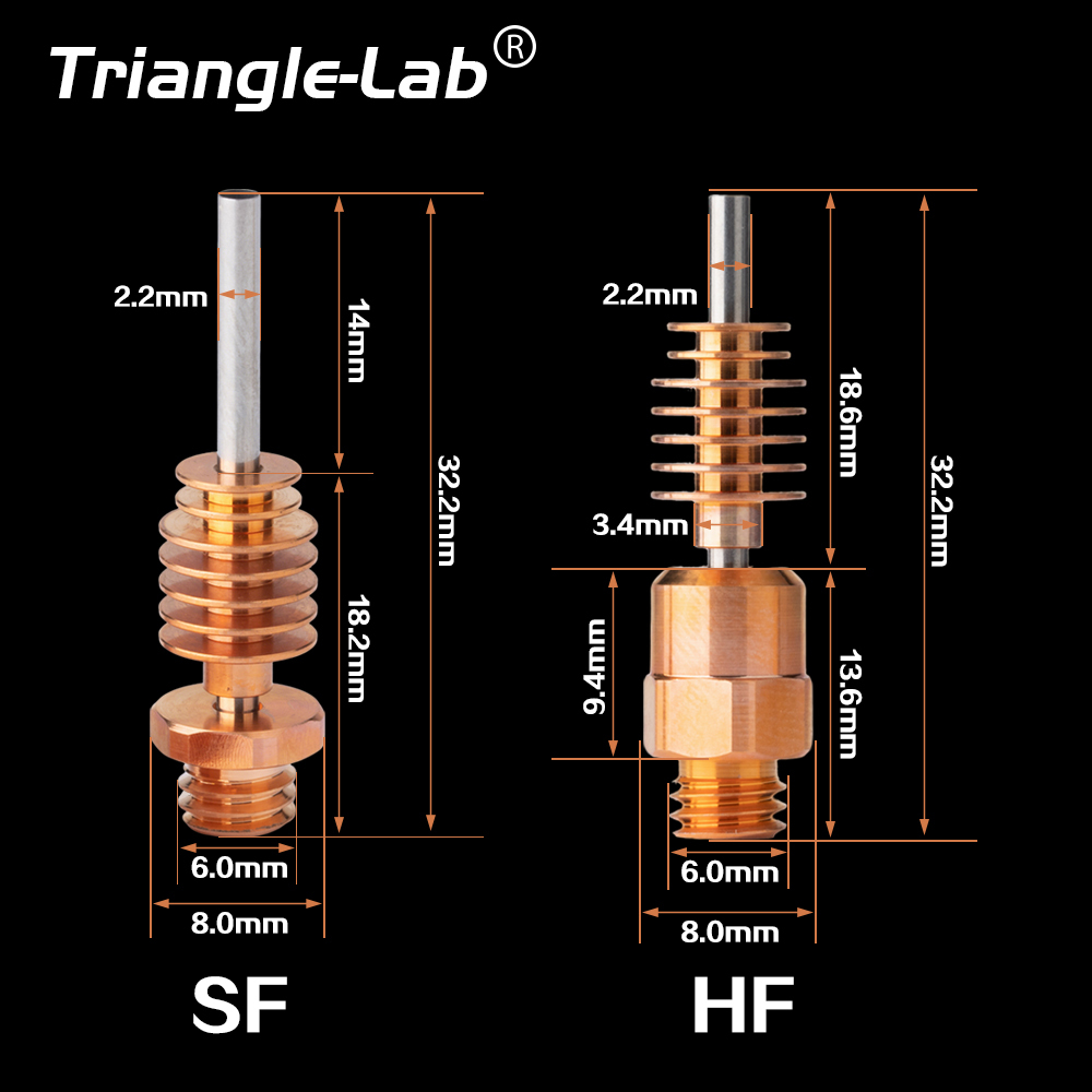 SF & HF Heatbreak / Heating block For Spider Hotend