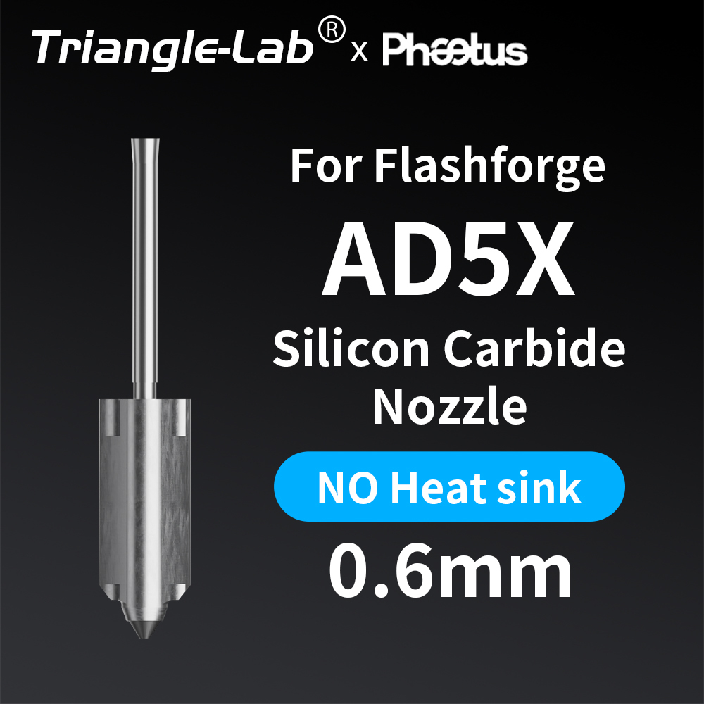 Trianglelab＆Phaetus Silicon Carbide Nozzle Perfect Fit for Flashforge AD5X
