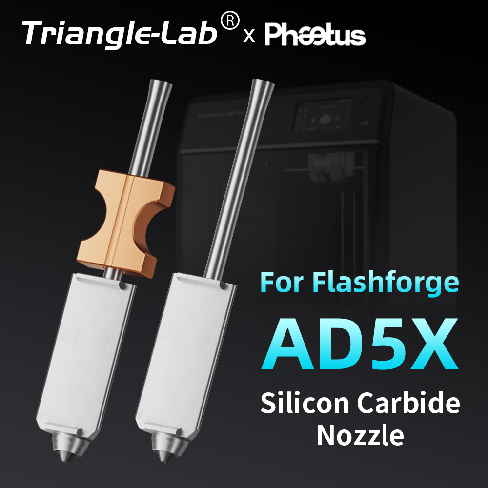 Trianglelab＆Phaetus Silicon Carbide Nozzle Perfect Fit for Flashforge AD5X