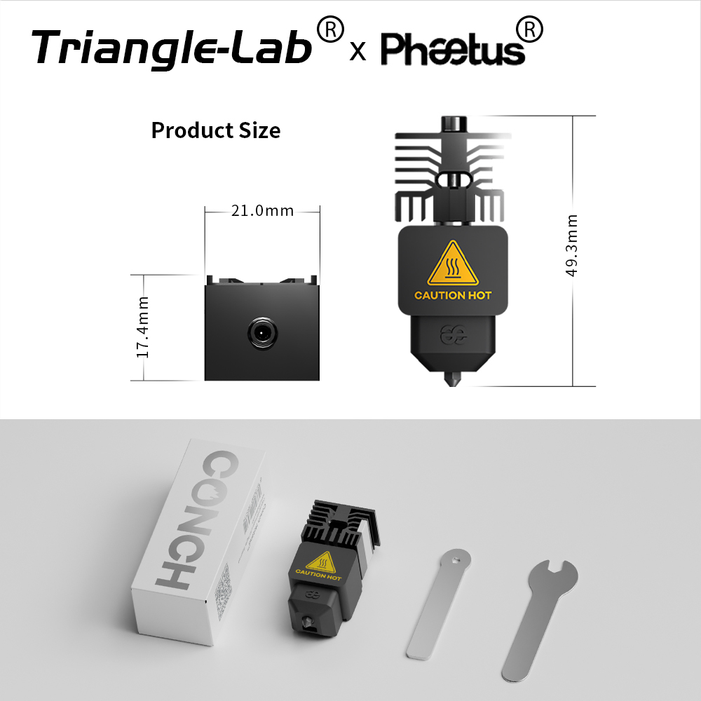 Trianglelab＆Phaetus Conch Hotend Perfect Fit for H2D/A1/A1 mini