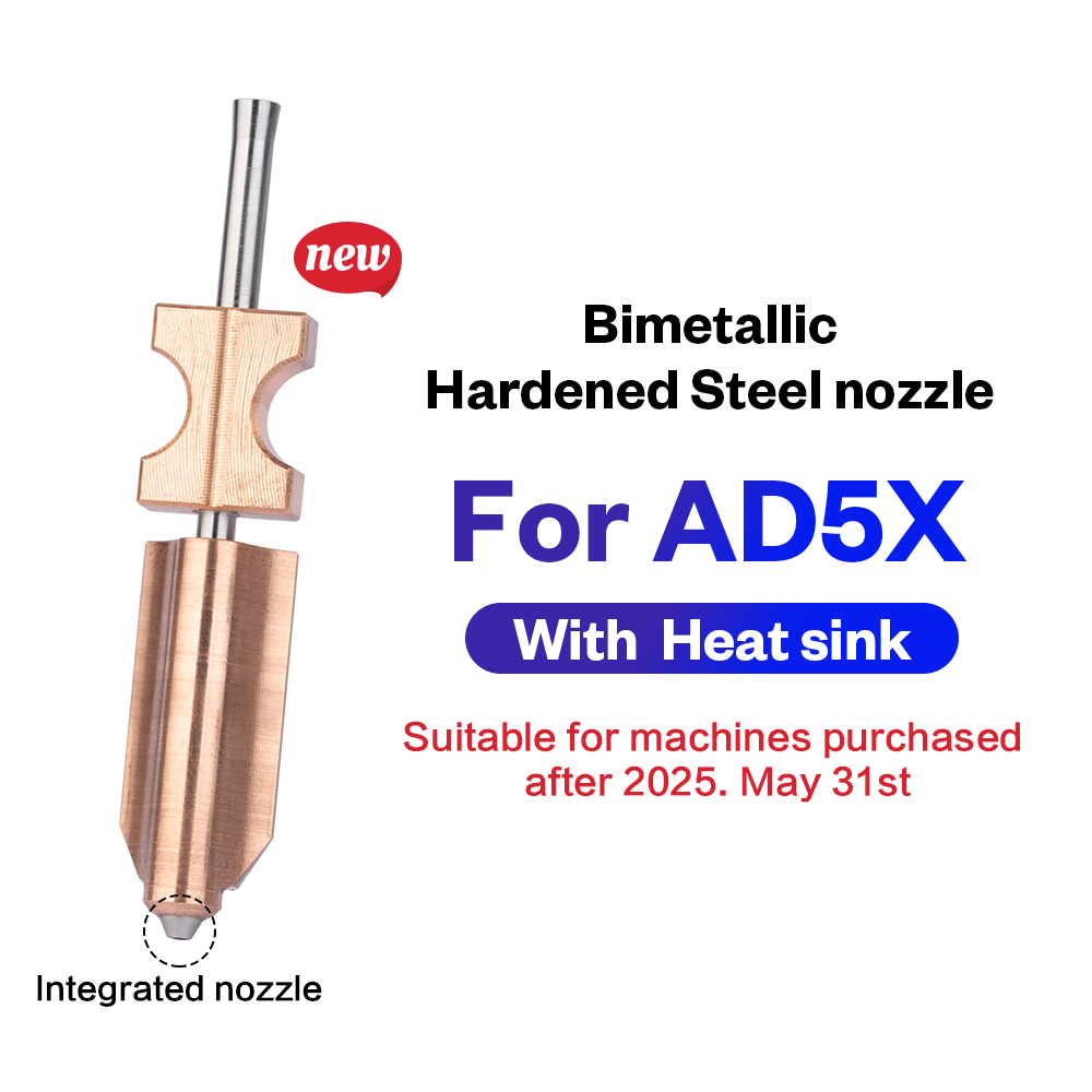 Bimetallic Hardened Steel Nozzle for Flashforge AD5X
