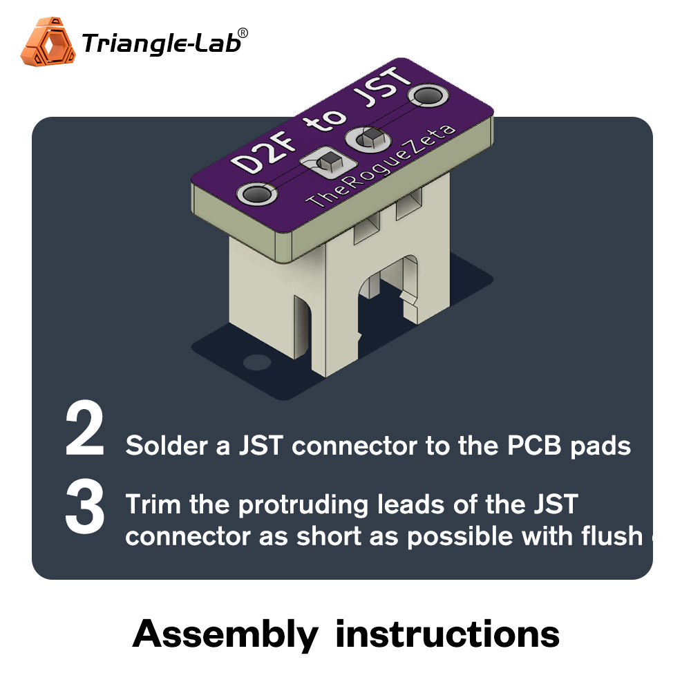 20 PCS D2F to JST adapter PCB