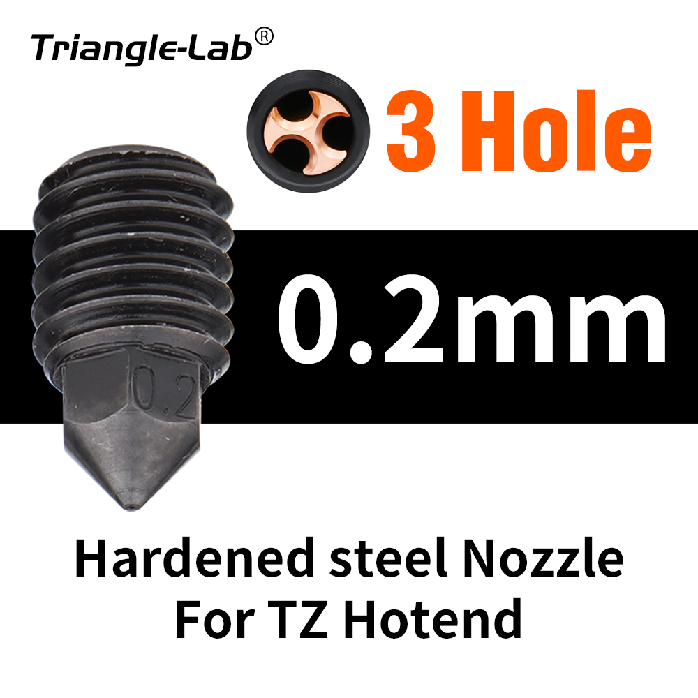 TZ hardened steel 3-hole nozzle for TZ HOTEND/TZ2.0 HOTEND