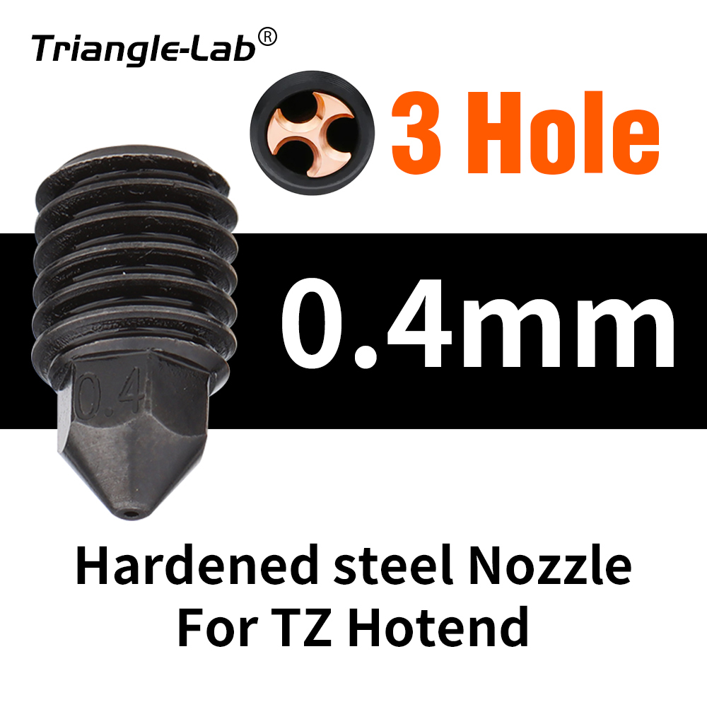 TZ hardened steel 3-hole nozzle for TZ HOTEND/TZ2.0 HOTEND