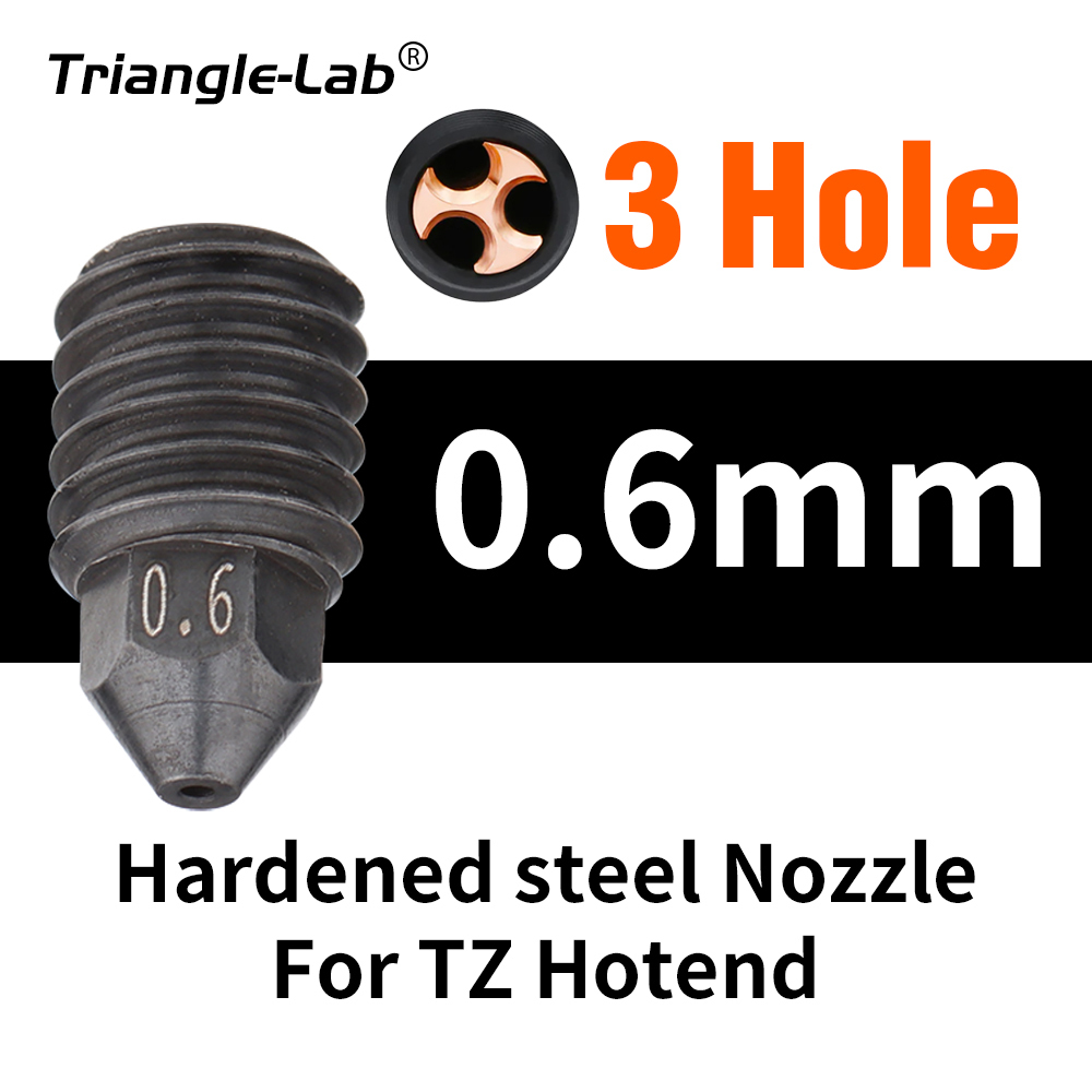 TZ hardened steel 3-hole nozzle for TZ HOTEND/TZ2.0 HOTEND
