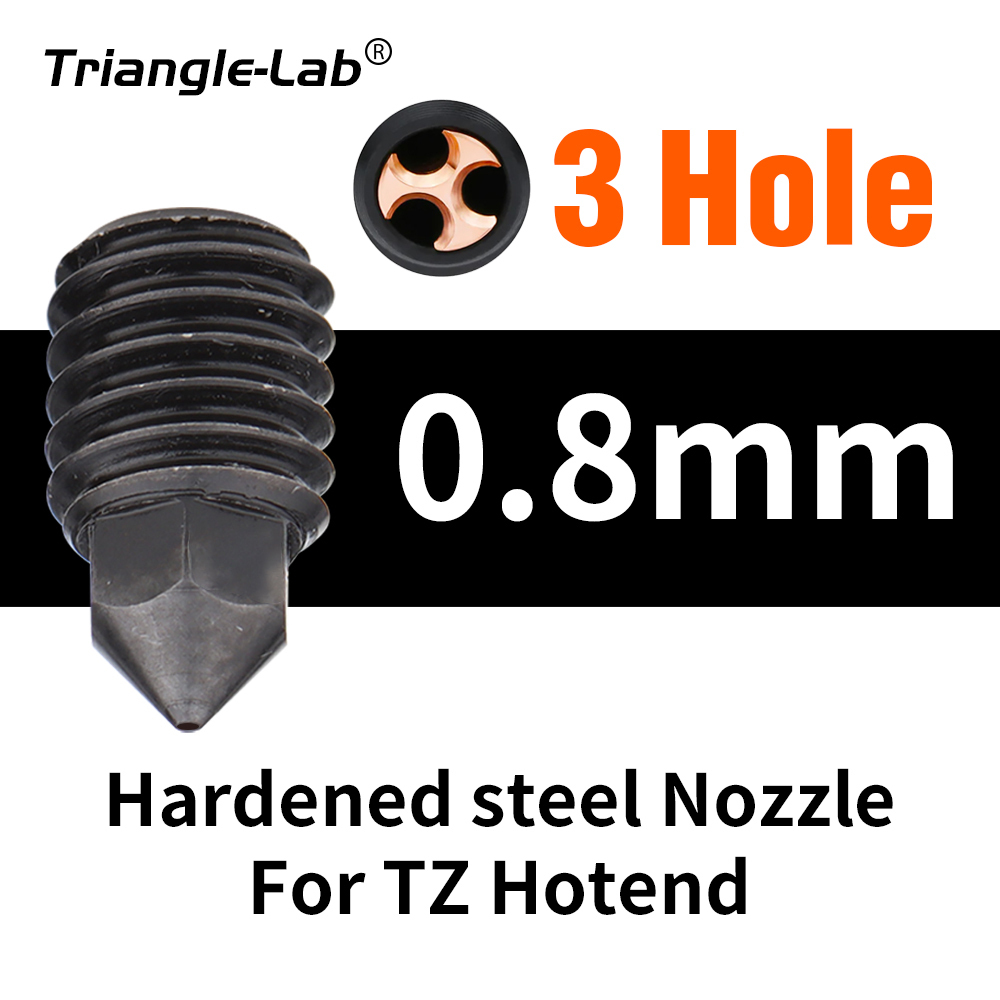 TZ hardened steel 3-hole nozzle for TZ HOTEND/TZ2.0 HOTEND