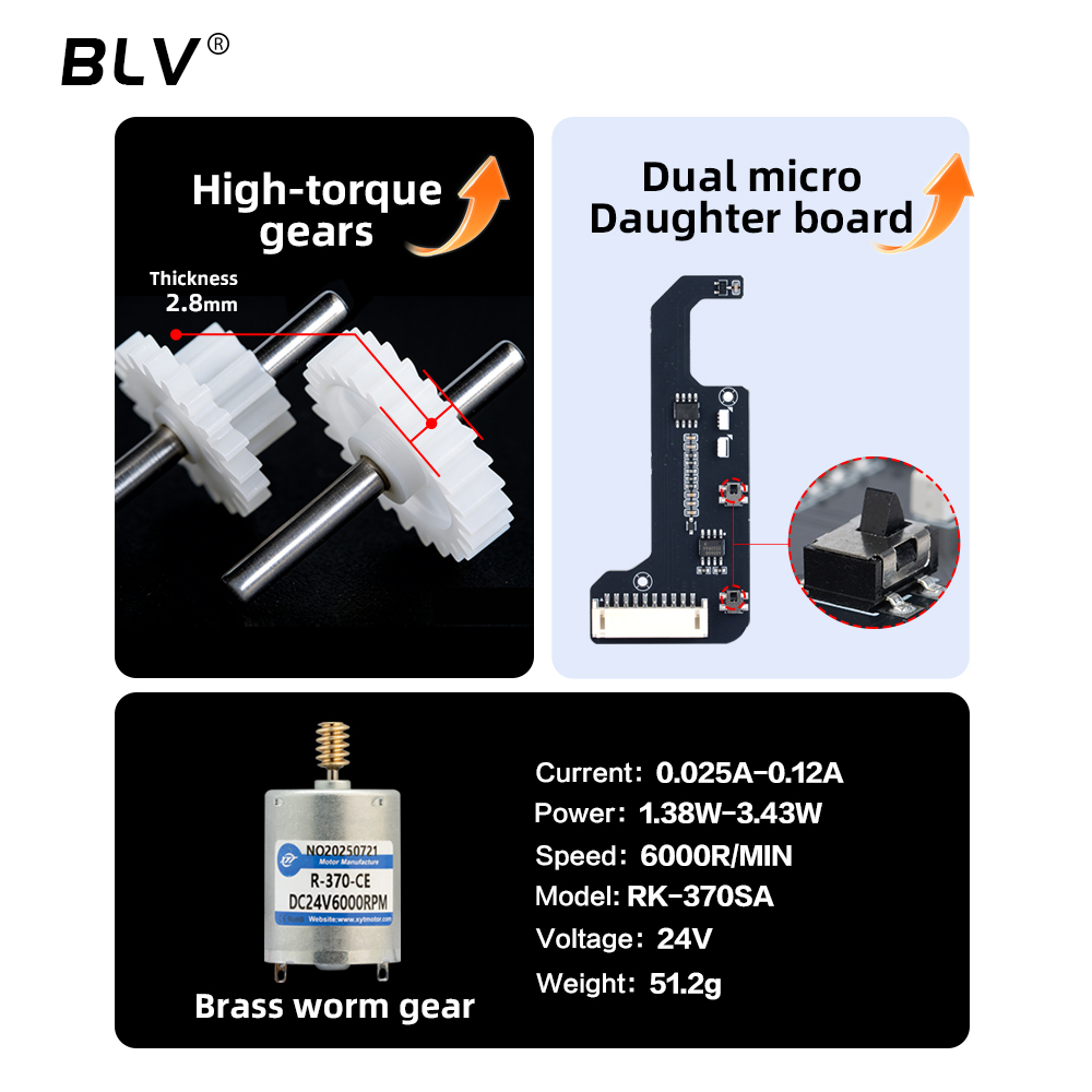 BMCU 370C DM 370C Dual micro switch High torque version 370X49E Automatic filament intake Built-in Type-C for A1 A1 mini