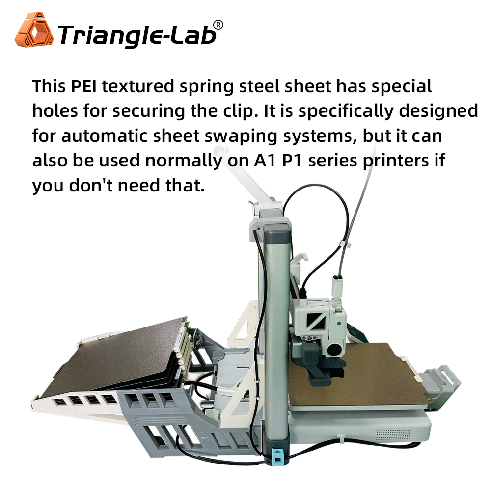 256x256mm PEI textured spring steel sheet for Swapmod A1