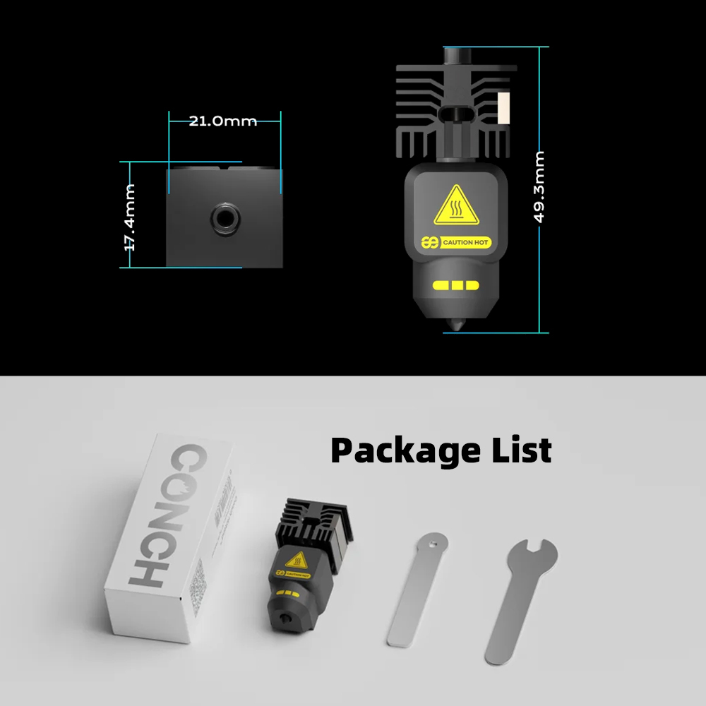 Conch Hotend®M4 For Bambu Lab P2S hotend