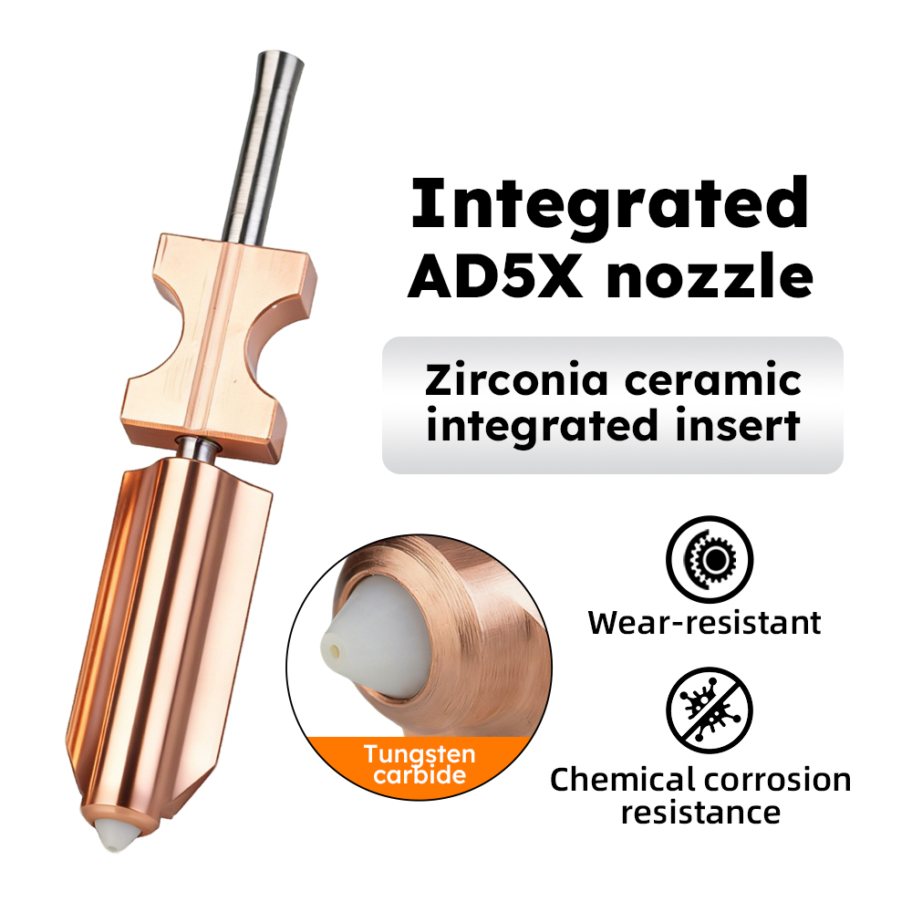 AD5X Zirconia ceramic nozzle AD5X Tungsten carbide nozzle Upgrade integrated
