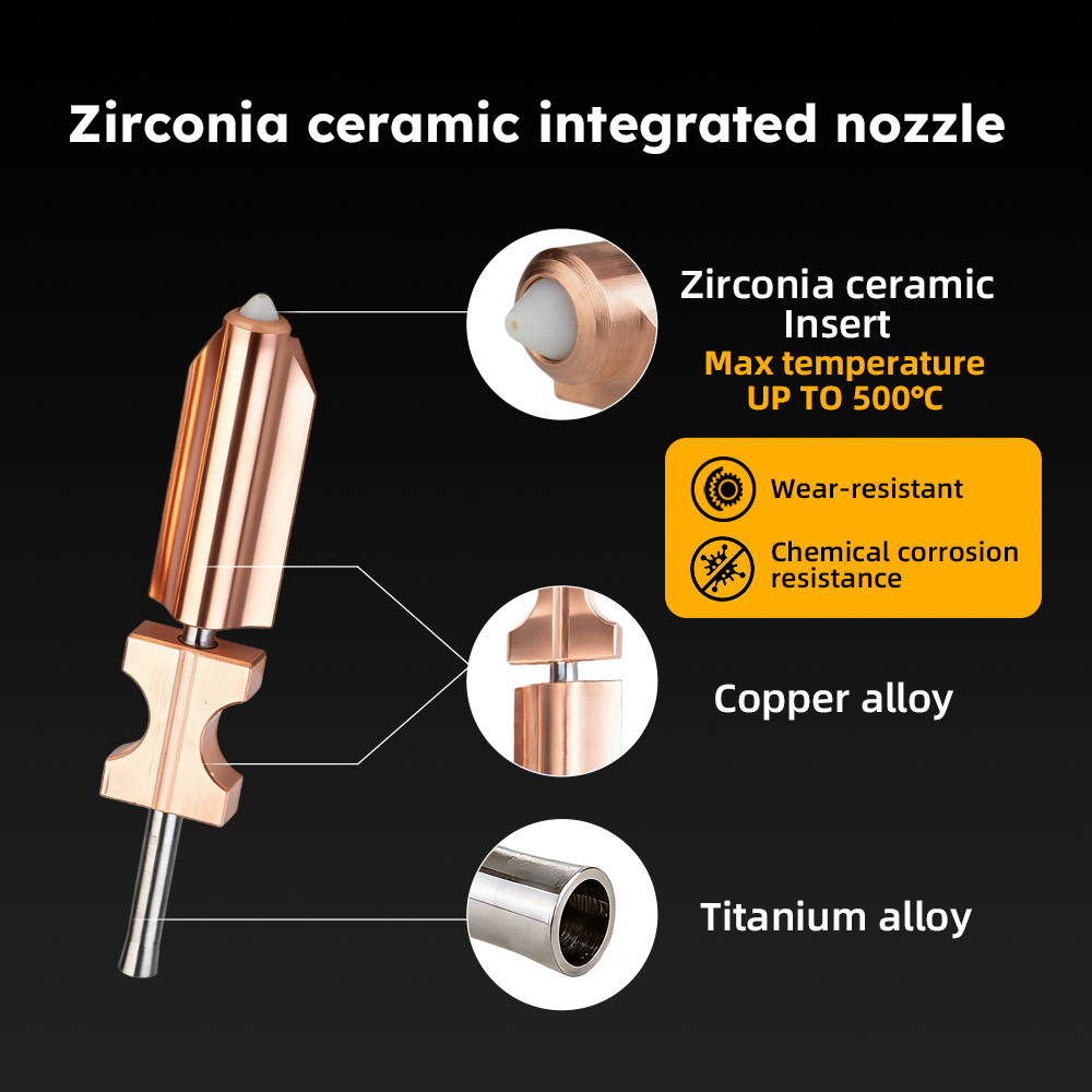 AD5X Zirconia ceramic nozzle AD5X Tungsten carbide nozzle Upgrade integrated