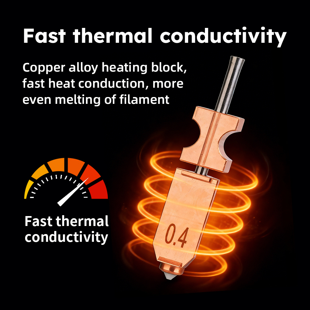 AD5X Zirconia ceramic nozzle AD5X Tungsten carbide nozzle Upgrade integrated