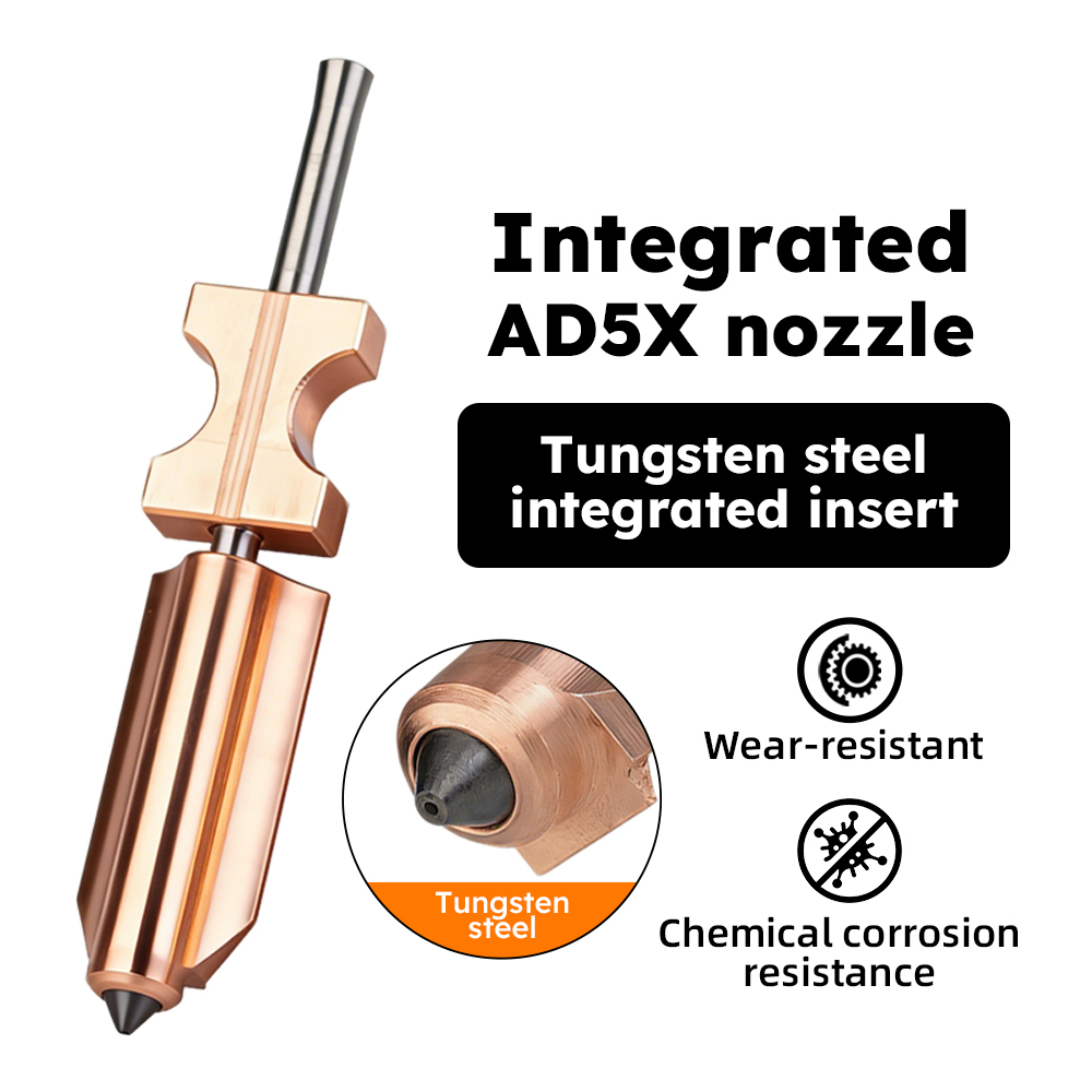 AD5X Zirconia ceramic nozzle AD5X Tungsten steel nozzle Upgrade integrated