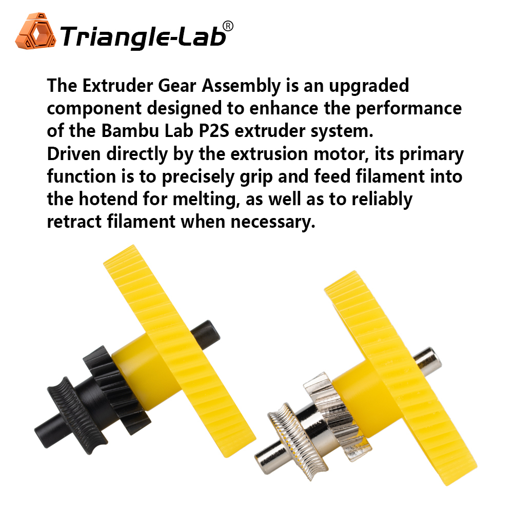 Extruder Gear Assembly For Bambu Lab P2S