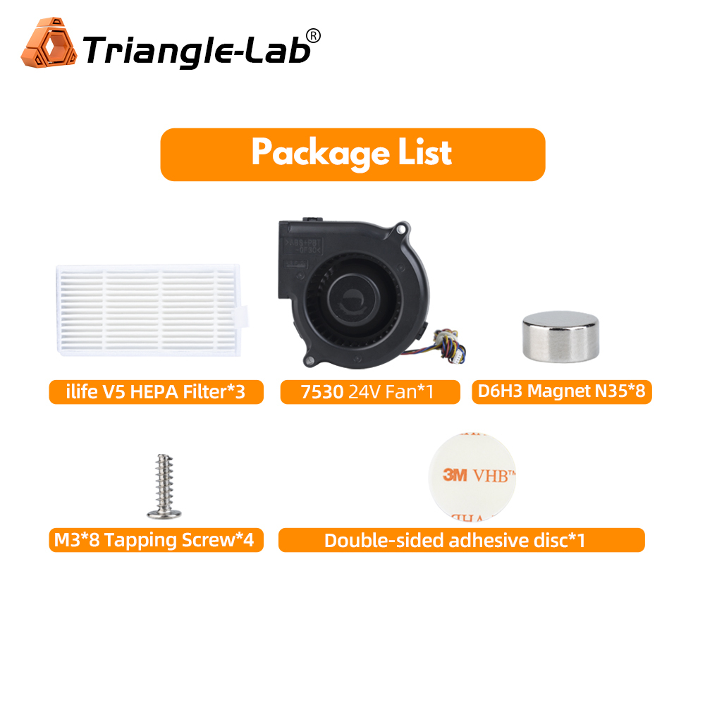 Bambulab P2S Cabin Air Purifier with 7530 blower fan