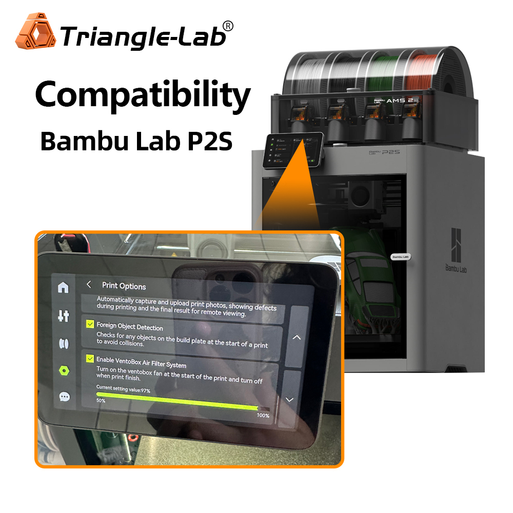 Bambulab P2S Cabin Air Purifier with 7530 blower fan